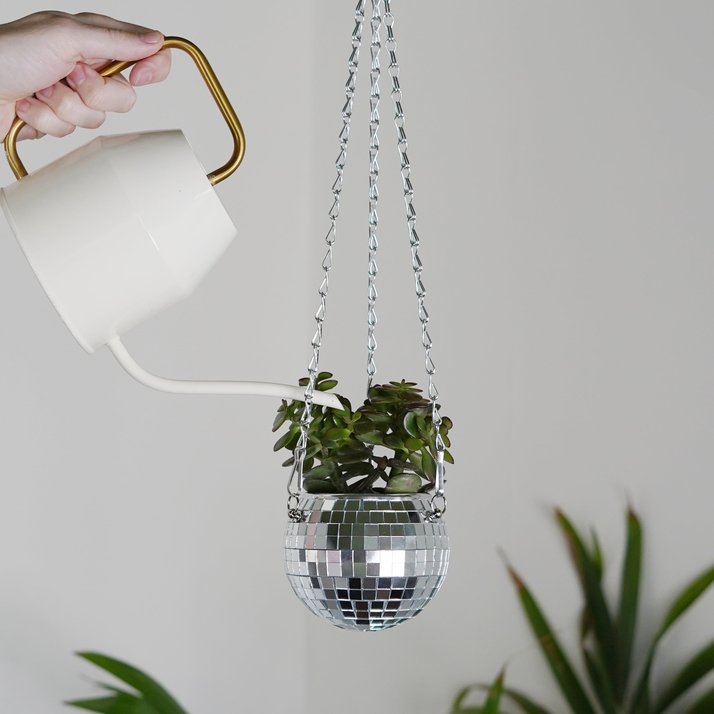 Disco Ball Hanging Planter (4-inch)