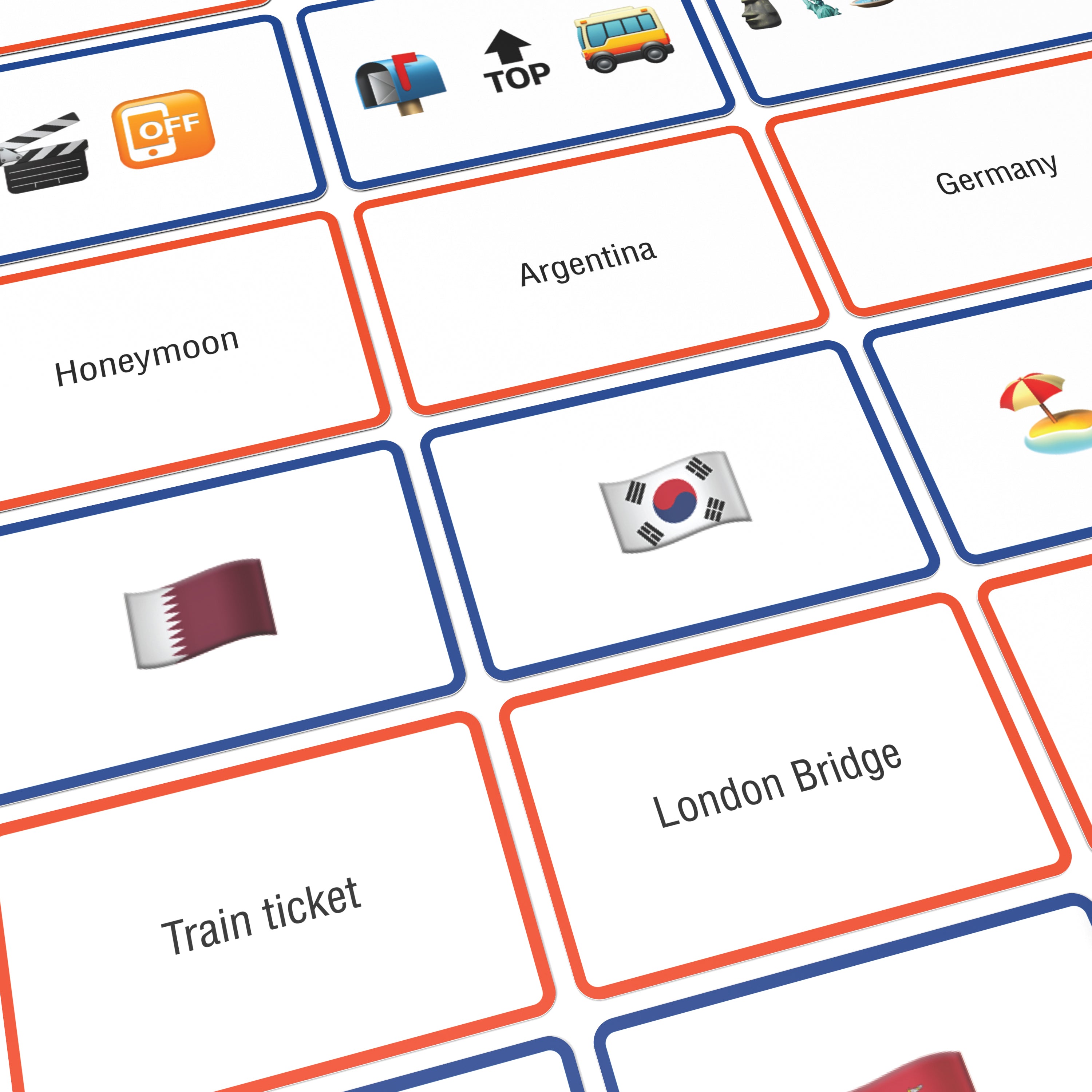 Name the Emoticon Card Game - Travel Edition