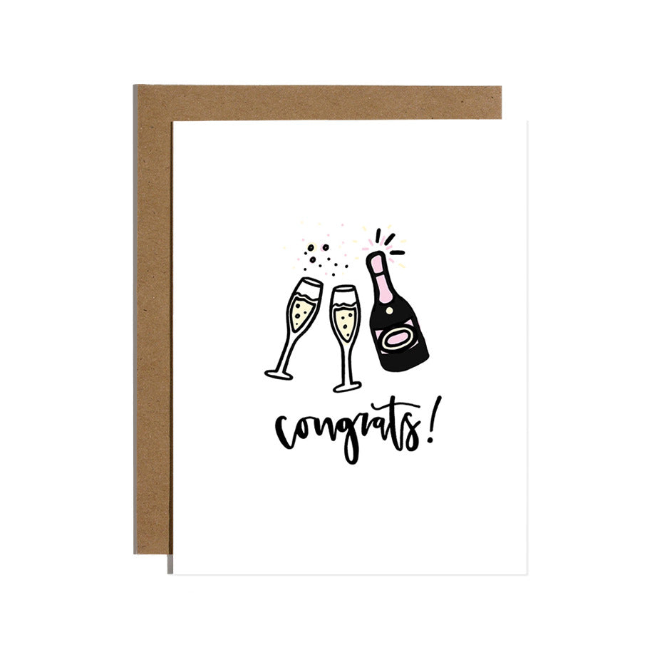 Congrats Champagne Greeting Card