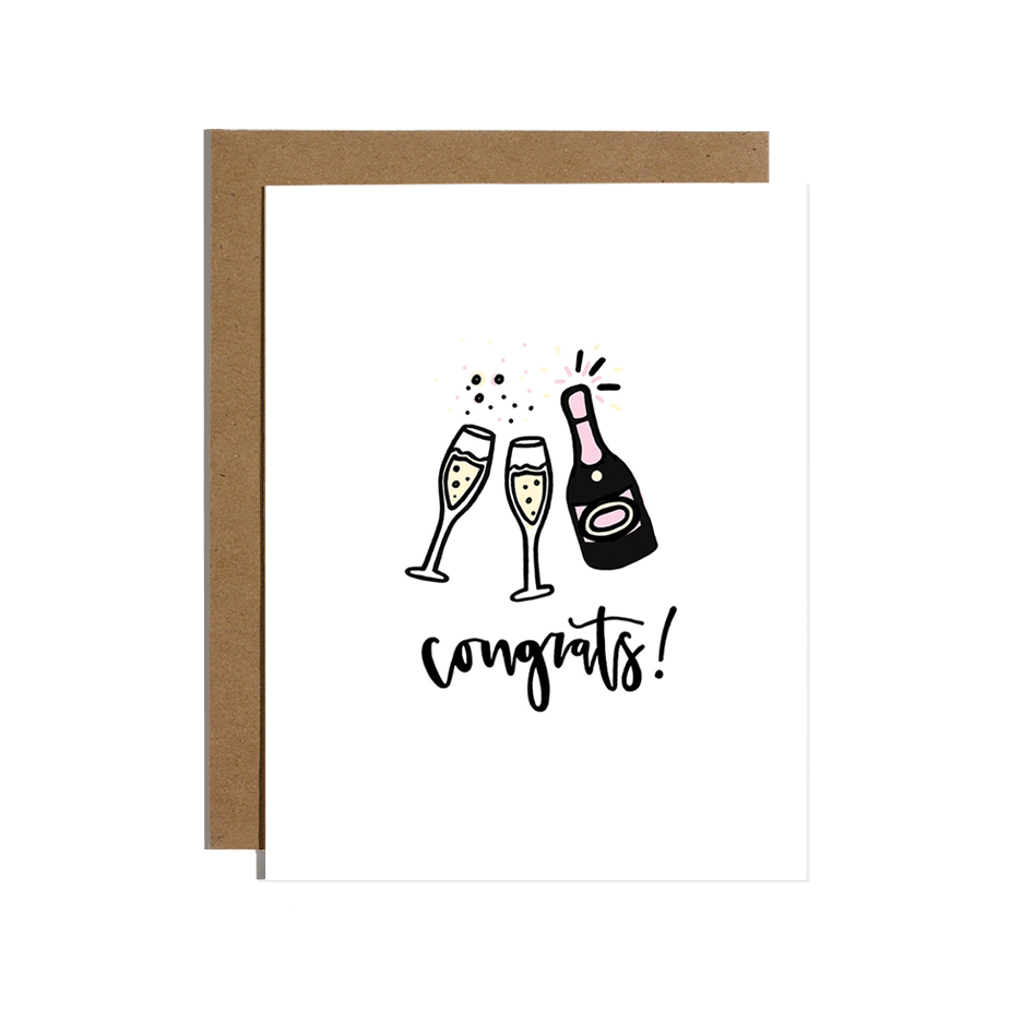 Congrats Champagne Greeting Card