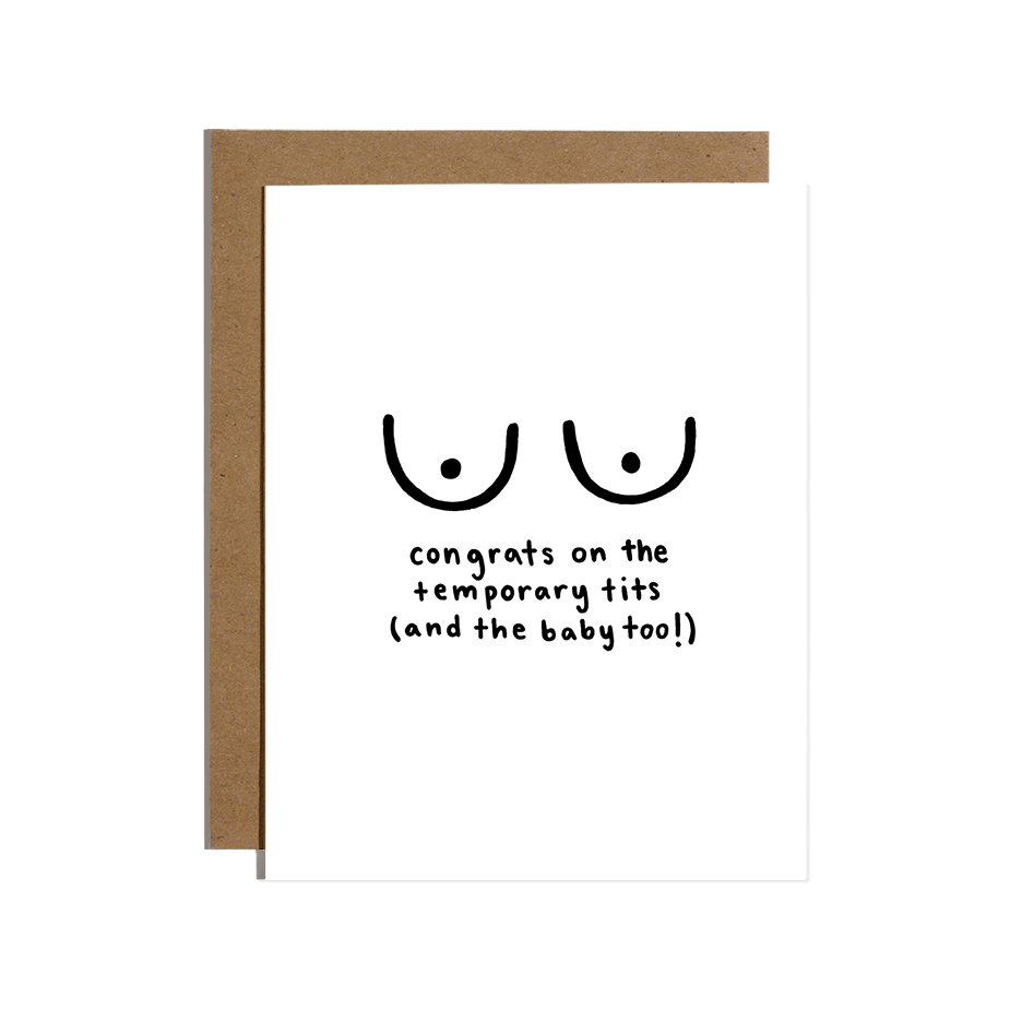 Temp Tits Greeting Card