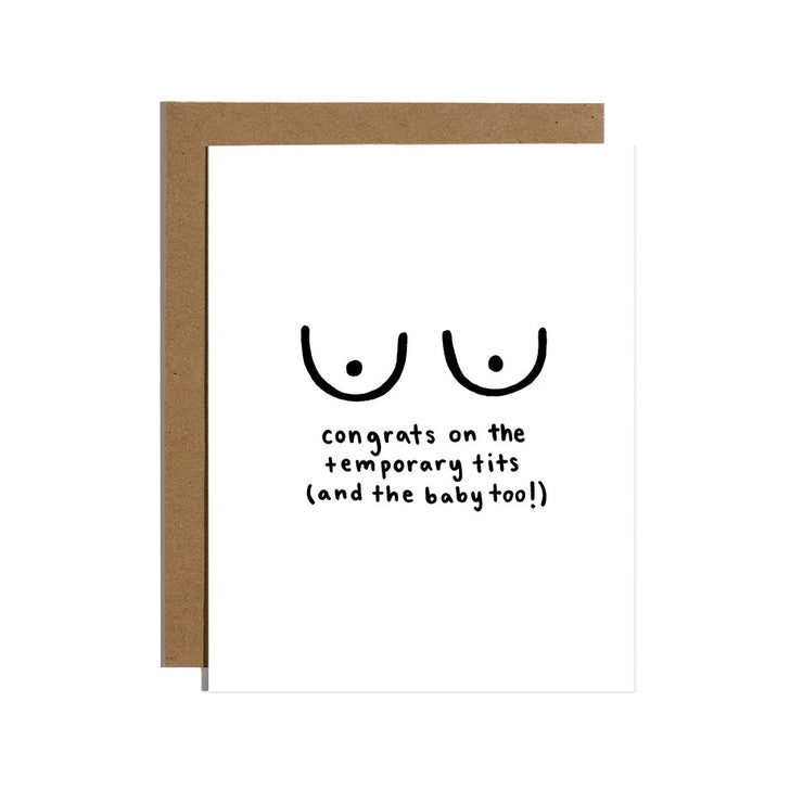 Temp Tits Greeting Card