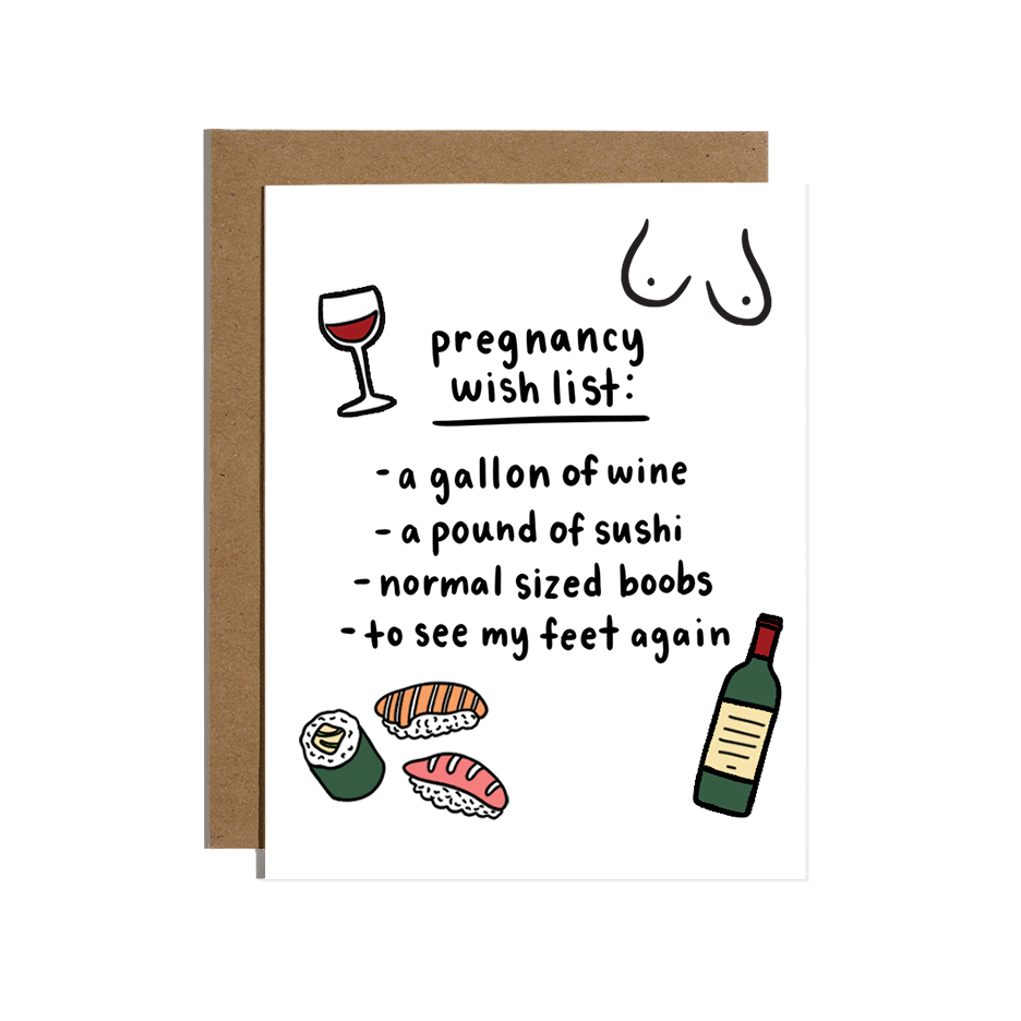 Pregnancy Wishlist Greeting Card