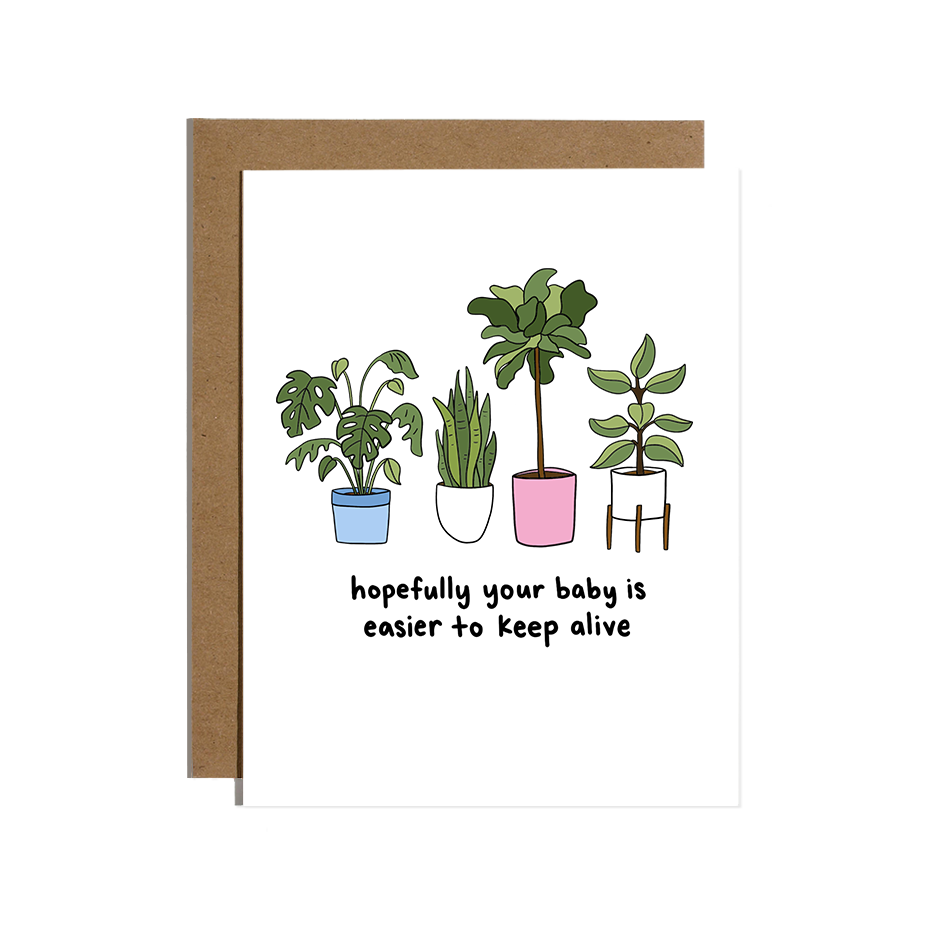Plants Baby Greeting Card