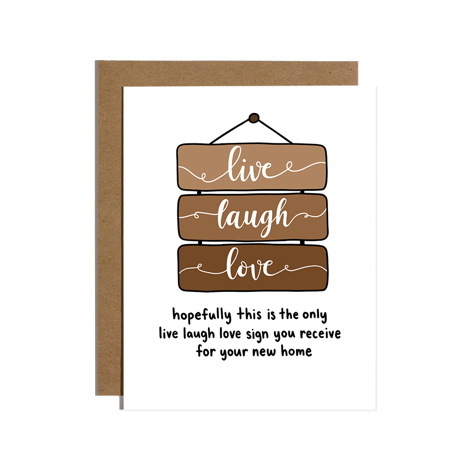 Live Laugh Love Home Greeting Card