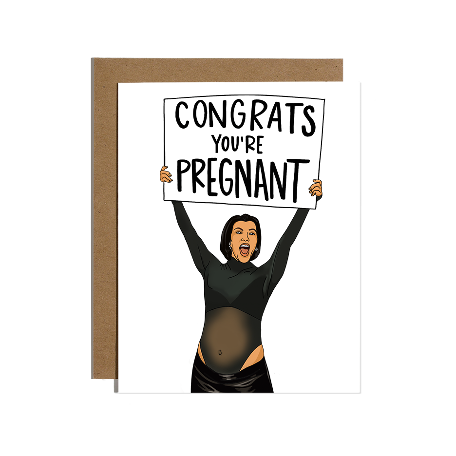 Kourtney Pregnancy Greeting Card
