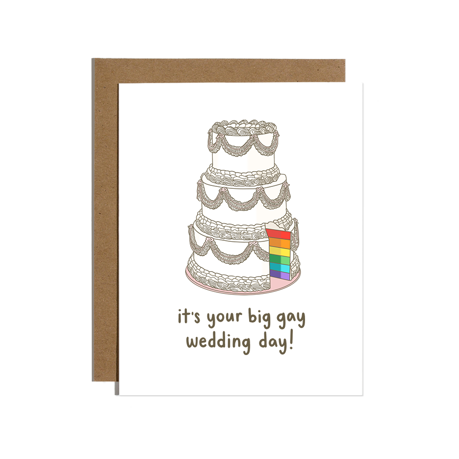 Gay Wedding Cake Greeting Card