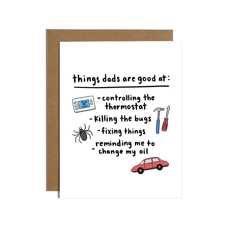 Dad Good At Greeting Card