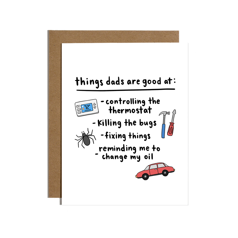 Dad Good At Greeting Card