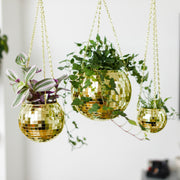 Disco Ball Hanging Planter - Gold (4inch)