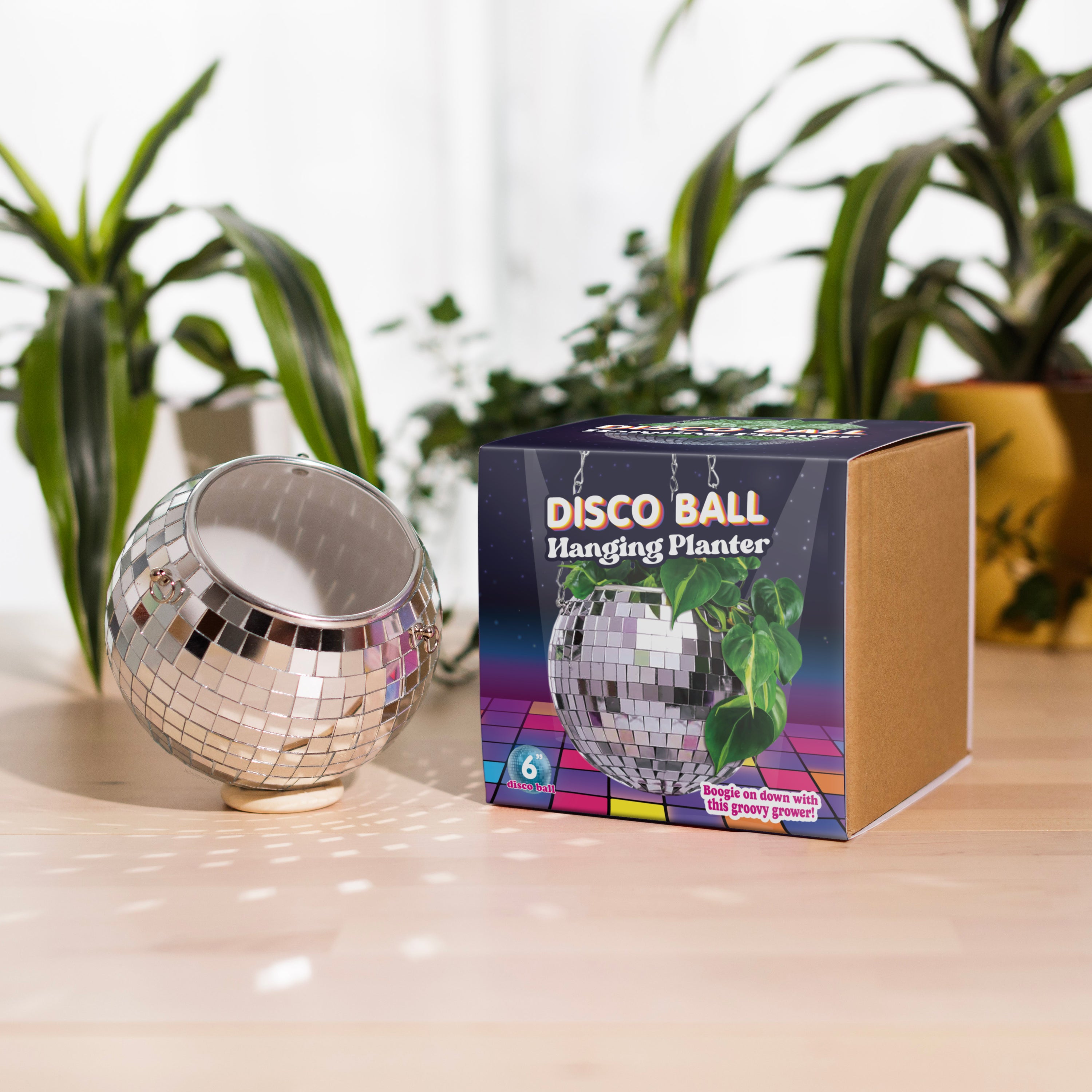 Disco Ball Hanging Planter (6-inch)