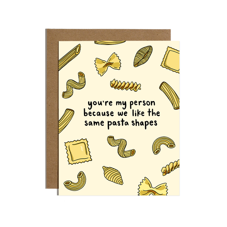 Pasta Shapes Greetings Card