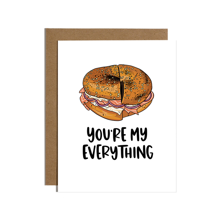 You're my Everything (Bagel) Greetings Card