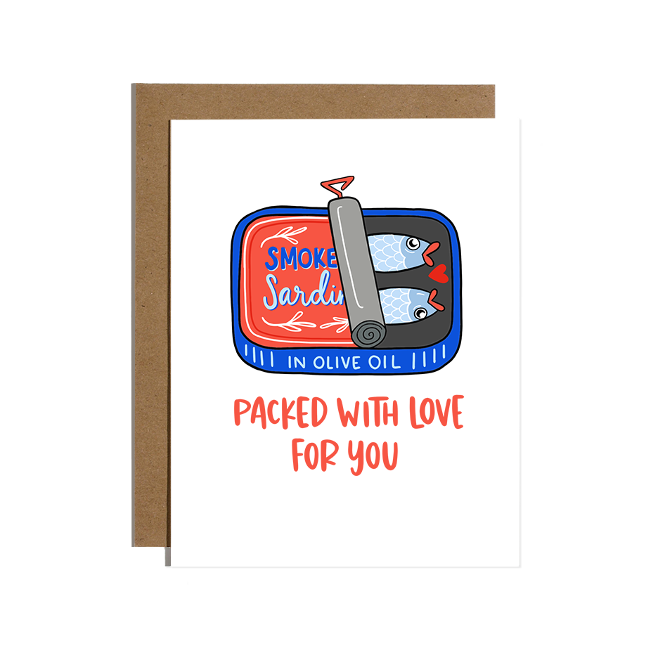 Sardines (Packed with Love) Greetings Card