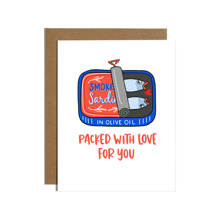 Sardines (Packed with Love) Greetings Card