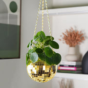 Disco Ball Hanging Planter - Gold (6inch)