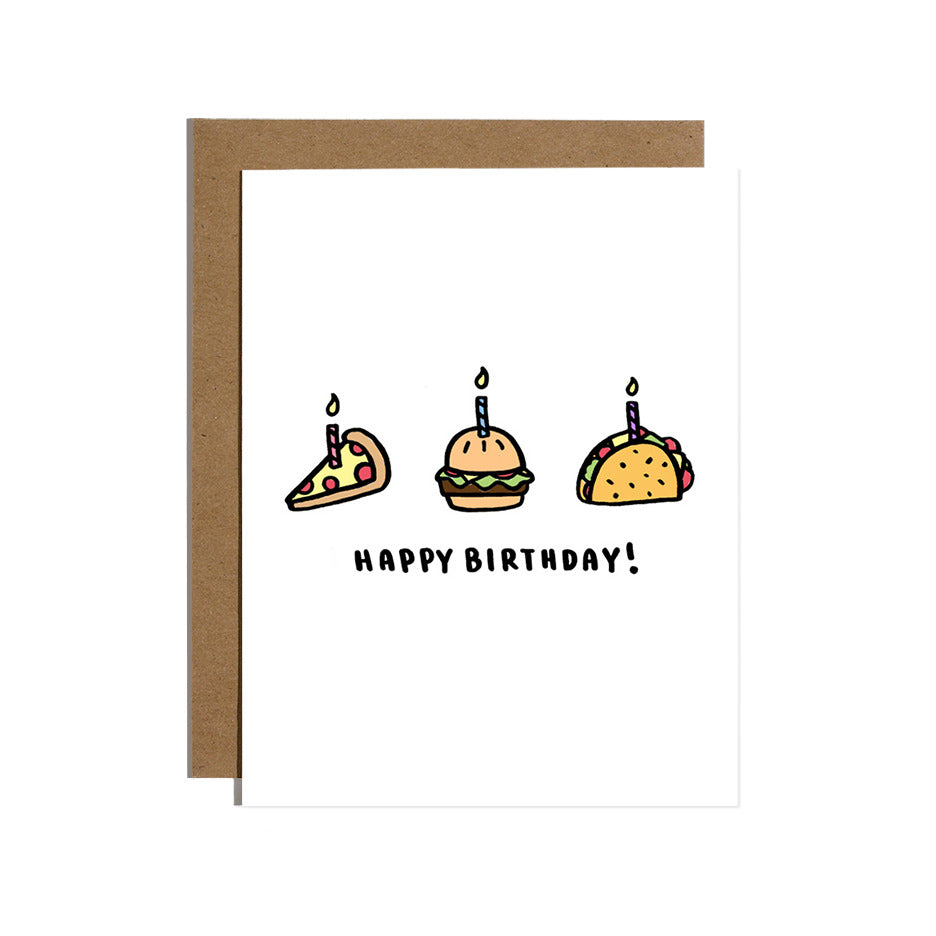 Birthday Foods Greeting Card