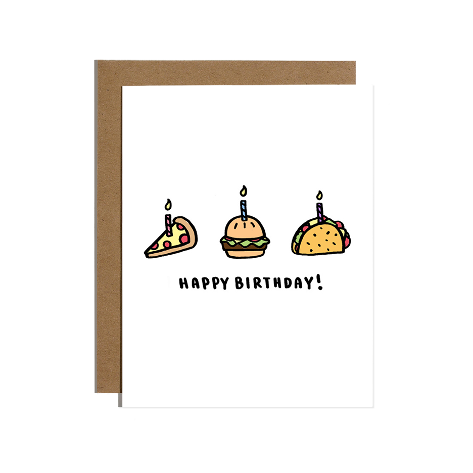 Birthday Foods Greeting Card