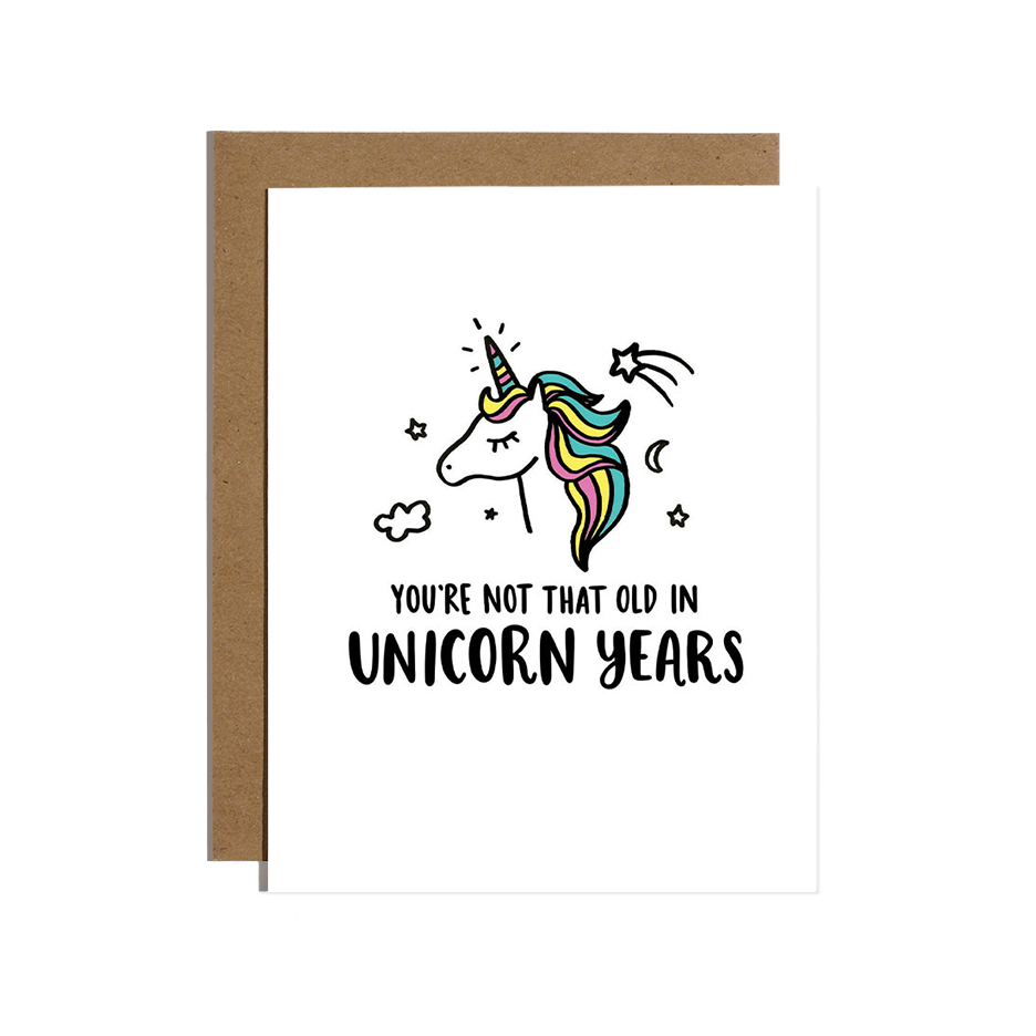 Unicorn Years Birthday Card