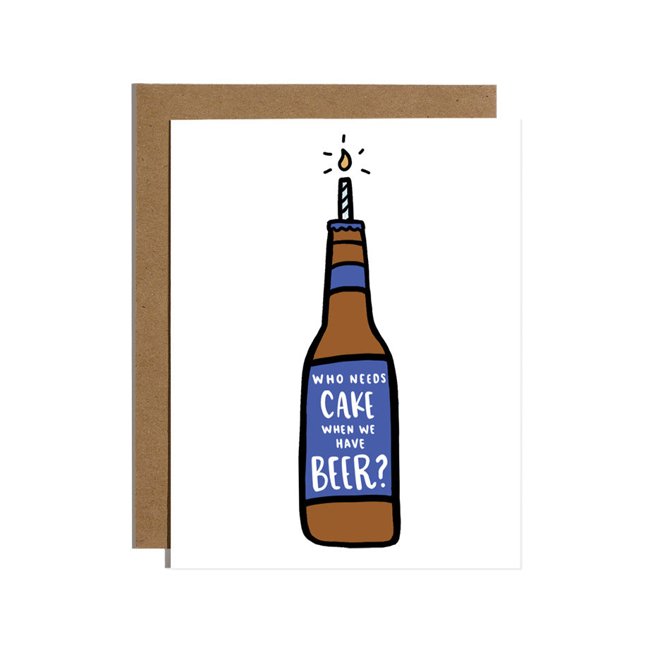 Cake Beer Birthday Card