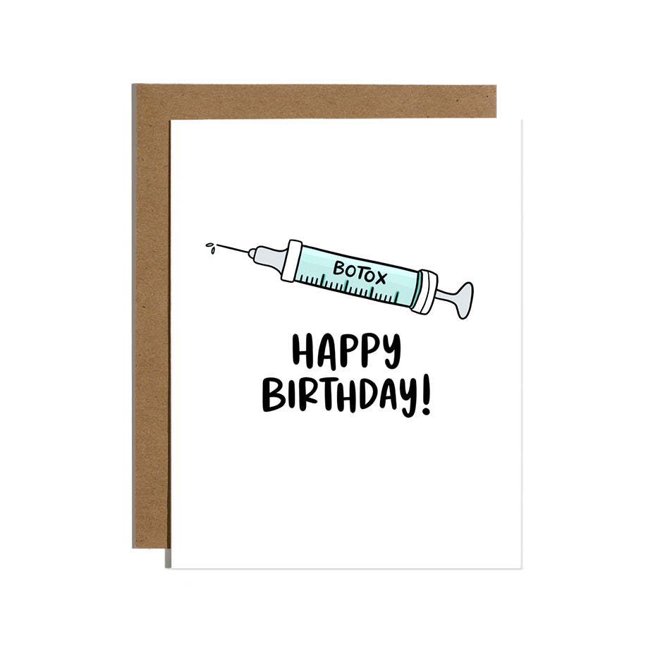 Botox Birthday Card