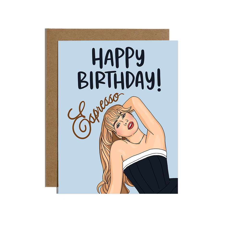 Espresso Birthday Greetings Card