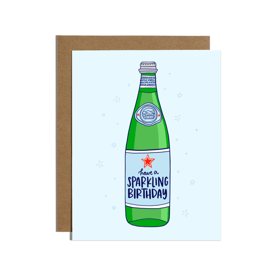 Sparkling Water Birthday Card