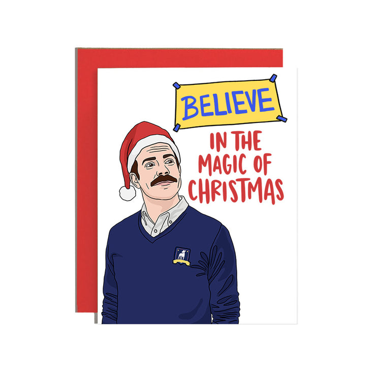 Ted Lasso Believe Xmas Greeting Card
