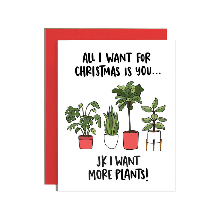 Plants Xmas Greeting Card