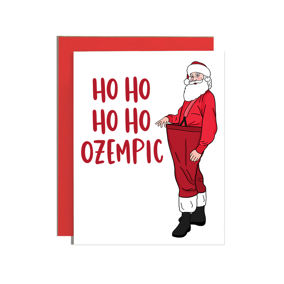 Ho Ho Ozempic Christmas Greetings Card