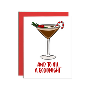 Espresso Martini Christmas Greetings Card