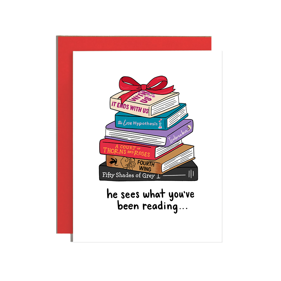 Books Christmas Greetings Card