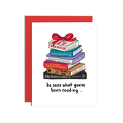 Books Christmas Greetings Card