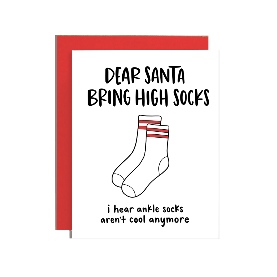 Socks Christmas Greetings Card