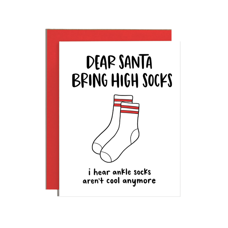 Socks Christmas Greetings Card