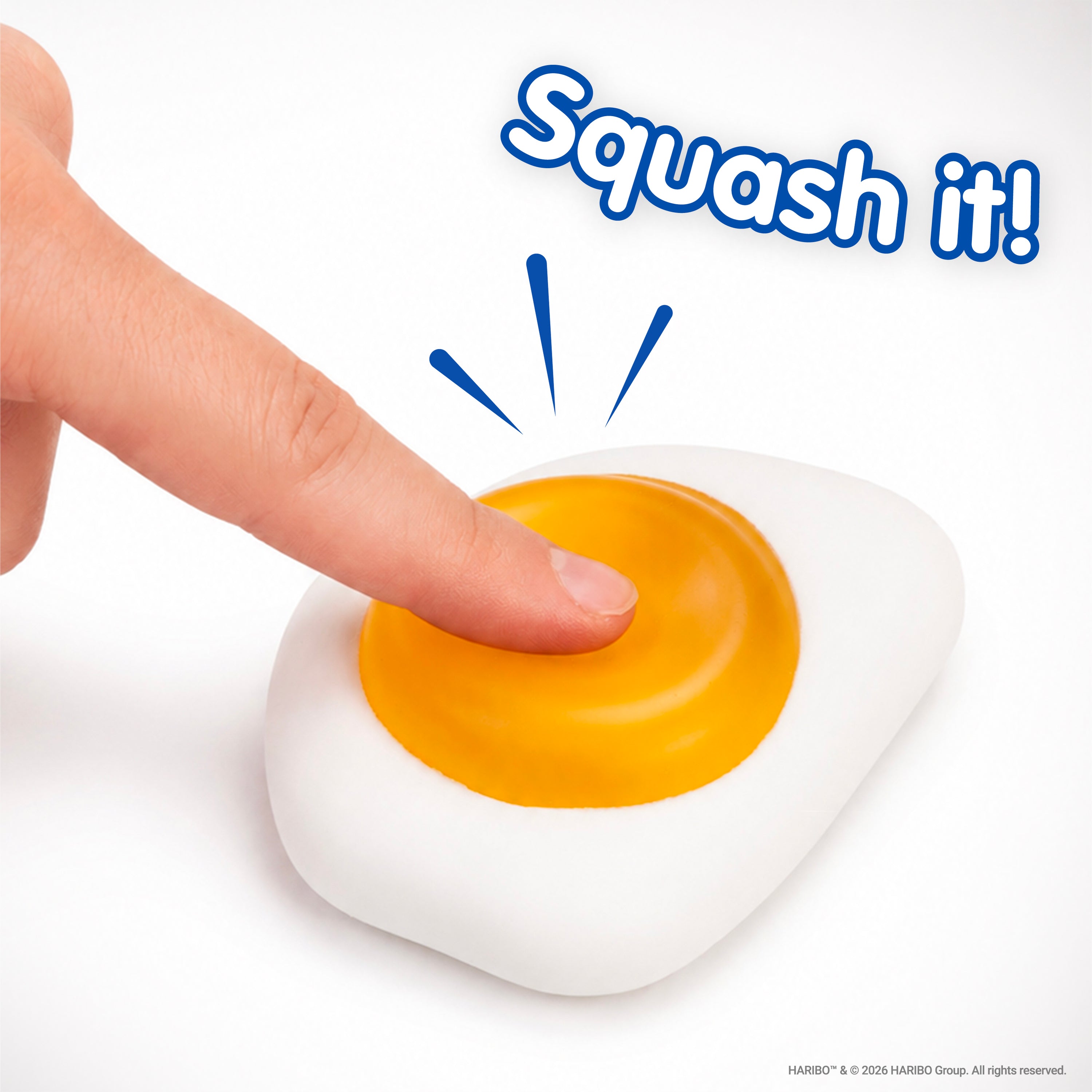 HARIBO: Fried Egg Squishy Toy
