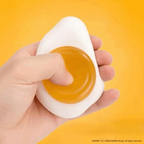 HARIBO: Fried Egg Squishy Toy