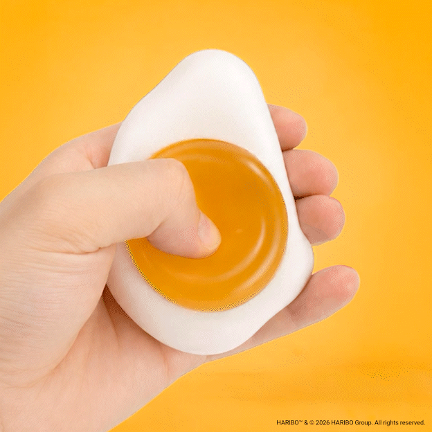 HARIBO: Fried Egg Squishy Toy
