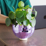 Disco Ball Hanging Planter Lilac (6-inch)