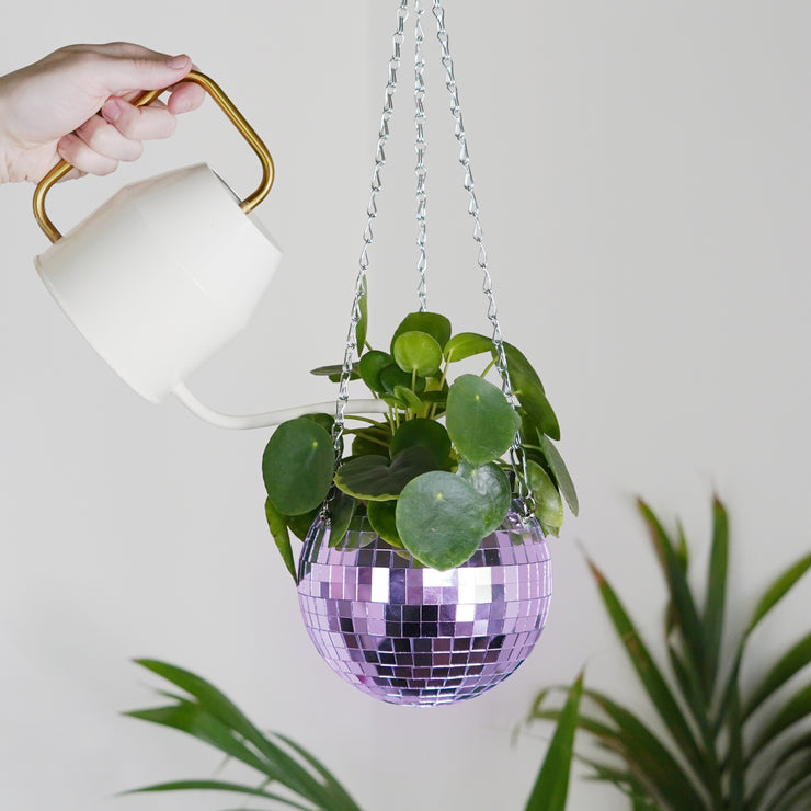 Disco Ball Hanging Planter Lilac (6-inch)