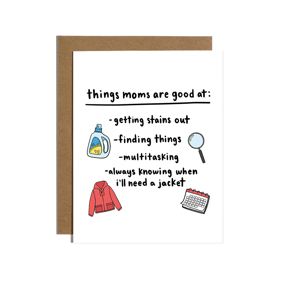 Mum Good At Greeting Card