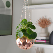 Disco Ball Hanging Planter - Rose Gold (6inch)