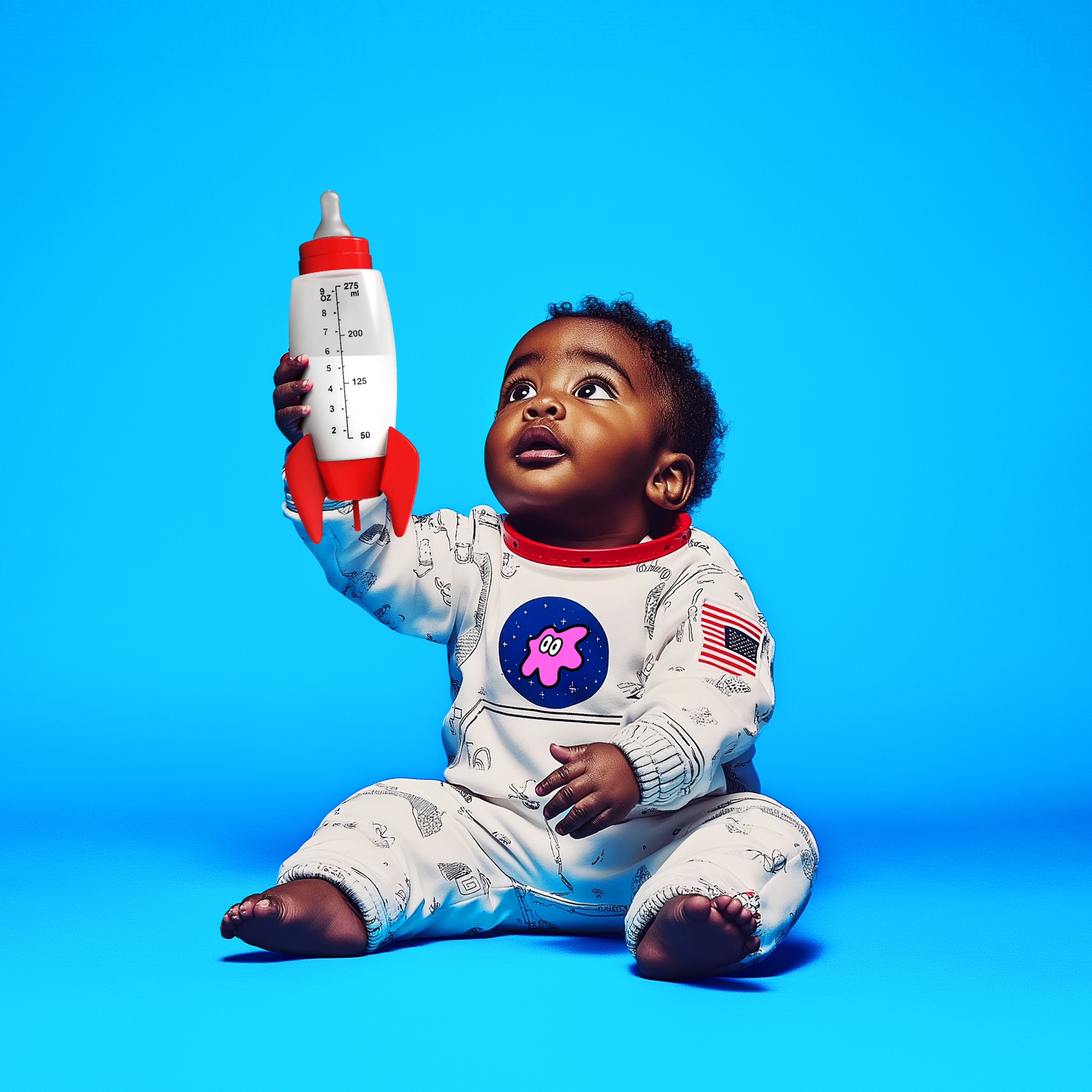 Space Rocket Baby Bottle