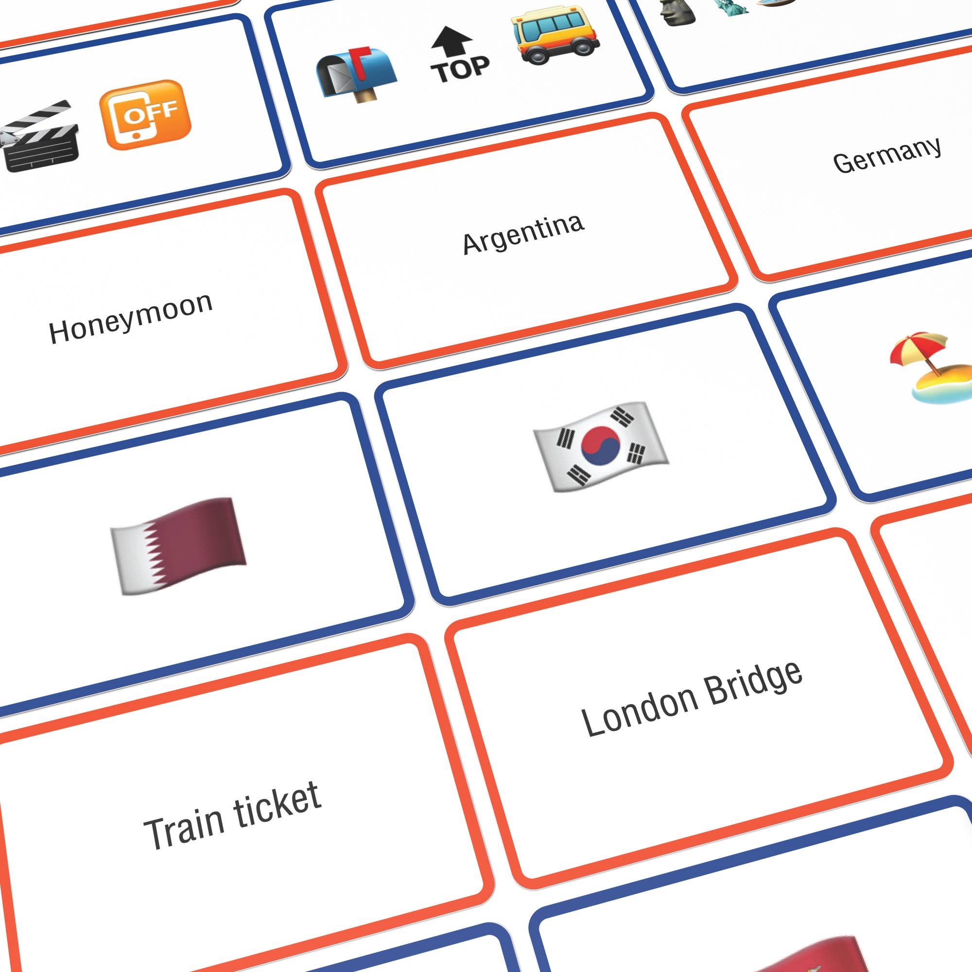 Name the Emoticon Card Game - Travel Edition